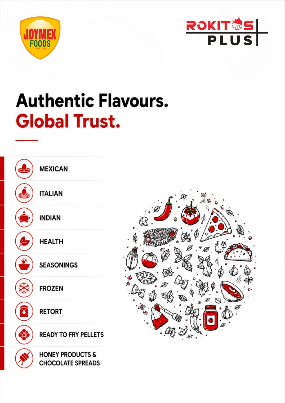 Cover of the Joymex Foods Export Brochure brochure