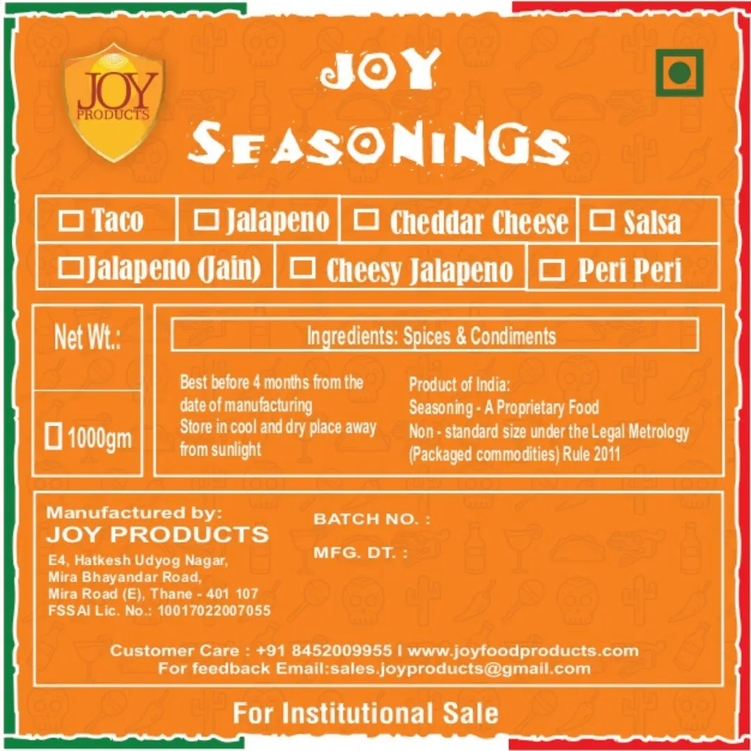 Joy Seasonings: Cheddar Cheese